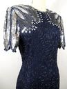 Robe Mini noire argent vintage - T38 - C03402