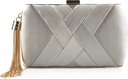Sac satin argenté - A1225