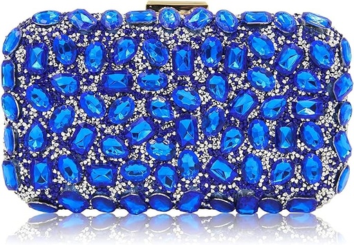 Sac diamant et cristal bleu - A1227