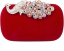 Sac velours rouge - A1236