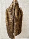 Veste écharpe fourrure brun C03410