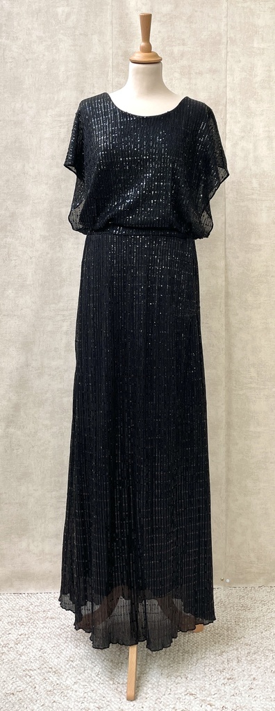 Robe Midi noire irisée - T46 - C01861