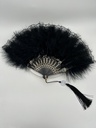 Années 20 - Eventail plumes noires - A1271