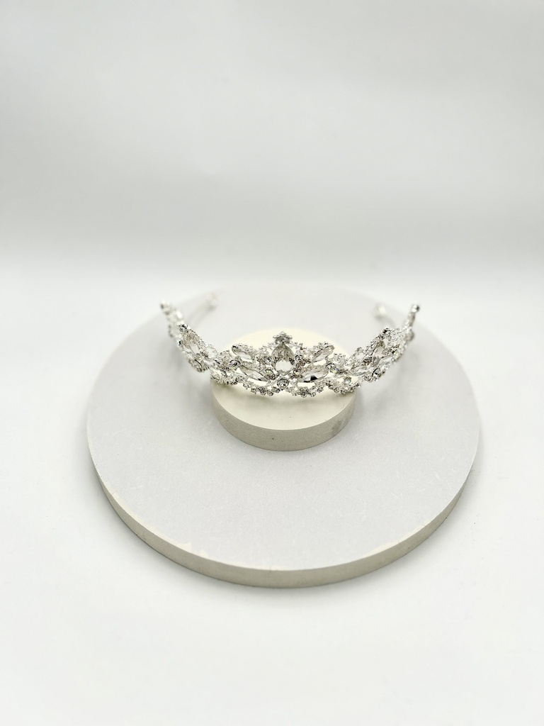 Diadème Argenté strass - A1284