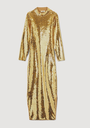 SANDRO - Robe Midi sequins dorés - C03428