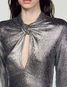 SANDRO - Robe Midi métallique - C03429