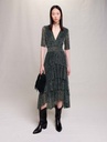 MAJE - Robe Mini verte lurex Ruffine - T38 - C03437