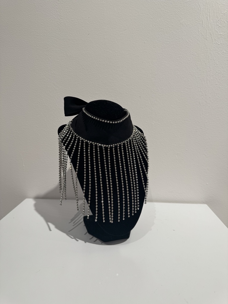 LOC  - ESSENTIEL - Collier noir et strass - A1294