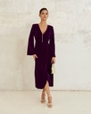 LADY PIPA - Robe Midi velours violet  - T44- C03453
