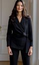 SEPTEM - Combinaison longue SMOCKING noire  - C02376