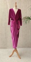 Robe Midi velours mauve - T40 - C03535