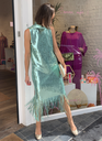 Robe Midi Sequins Menthe - T38 - C03537