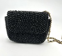 Sac noir avec perles - A1342