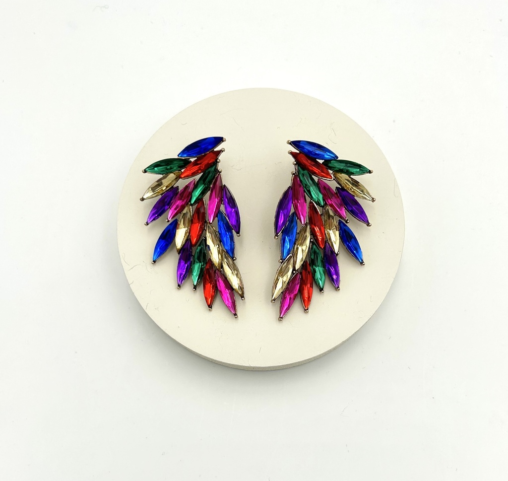LOC - BO pierres multicolores - Bijoux - A1362