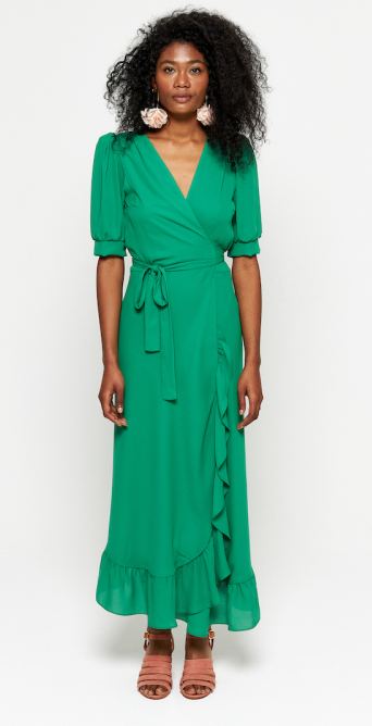 MAISON GUILLEMETTE - Robe Midi verte  - T42 - C03554