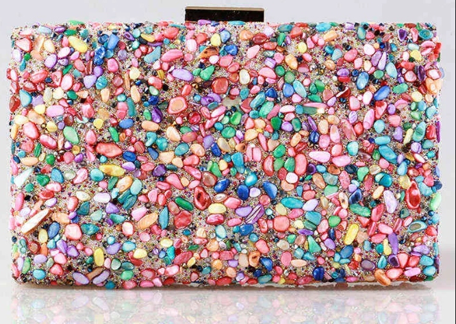 Sac perle multicolore- A1379