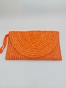 Sac pochette osier orange - A1382