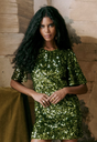 SEZANE - Robe Mini sequins verts -T40  - C03602