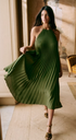 Sezane - Robe Midi Verte LAYLA - T40 - C03604