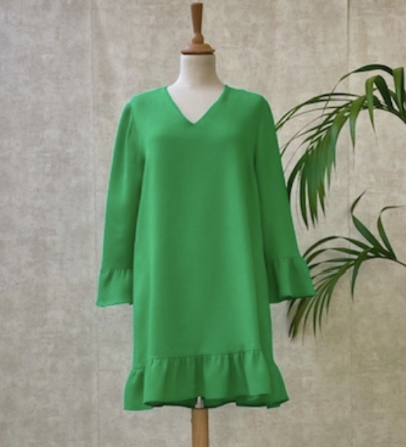 ESSENTIEL - Robe Mini verte - T38 - C02443