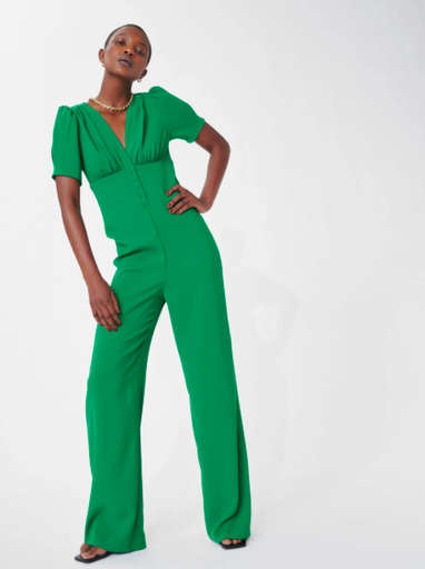 TARA JARMON - Combinaison longue verte CLEO - T38 - C02464