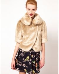 TED BAKER - Veste fourrure beige  - C02519