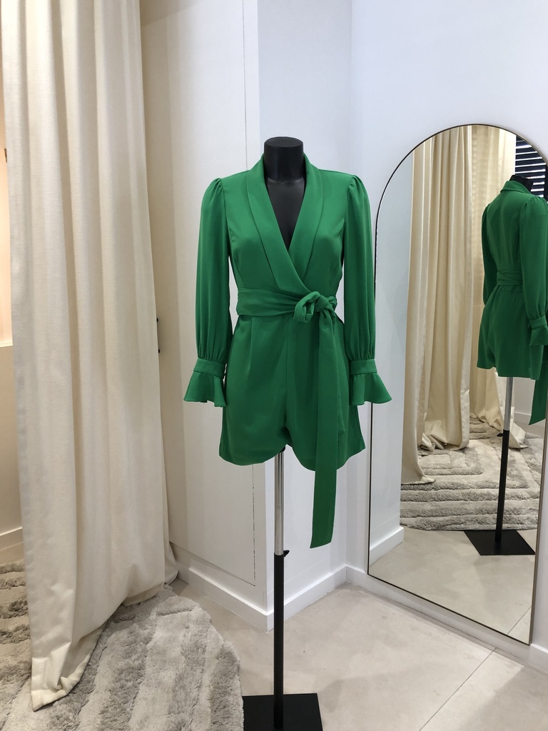DVF combinaison short Ina verte - 1024