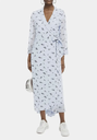 GANNI Robe porte-feuille fleur bleue - 1051