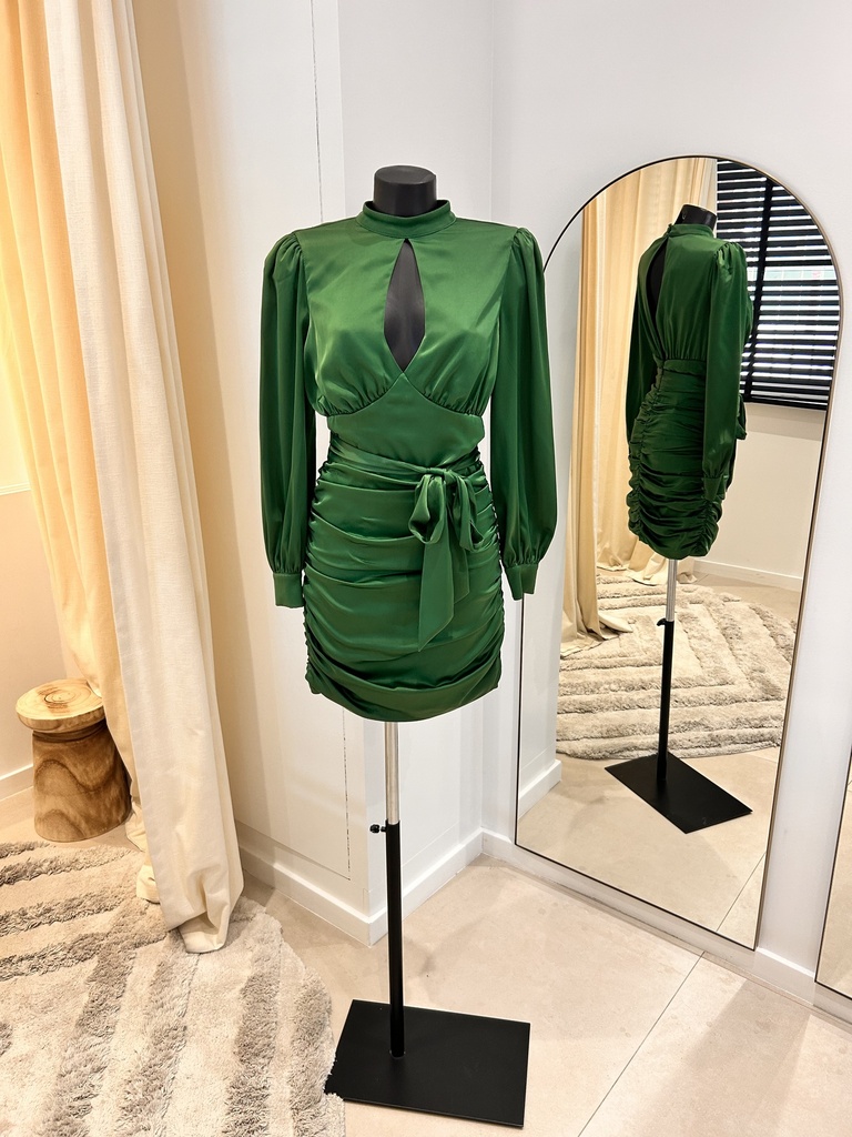 MAJORELLE Robe verte bouteille Bristol - 1123