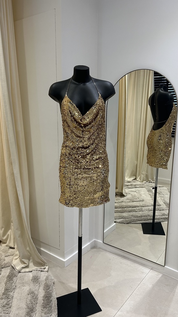 PATRIZIA PEPE Gold Sequin - 1159