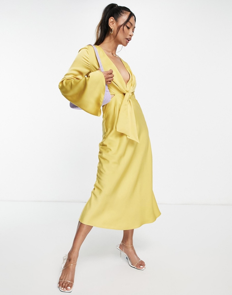 ASOS Robe jaune cut-out - C01145