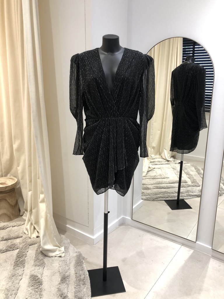 IRO Robe Patia grise paillette - 1337