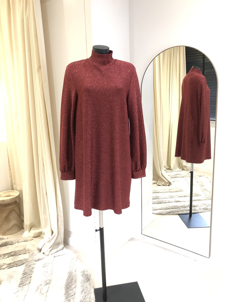 MAX MARA Robe bordeau paillette - 1350