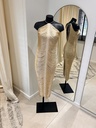 ASOS DESIGN - Robe beige franges - 1501