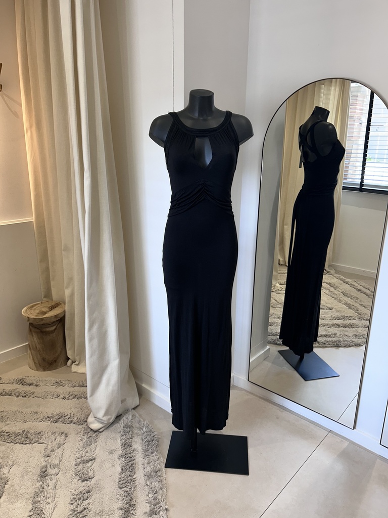 LUC DUCHENE Robe longue noire - 1502