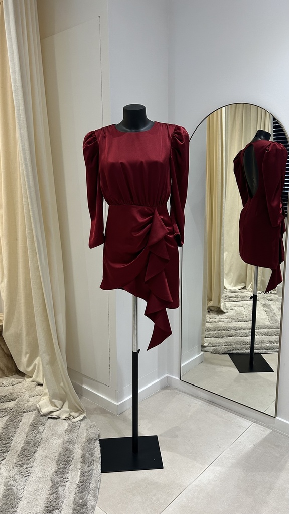 NBD robe courte bordeaux - Collection Milky - 1432