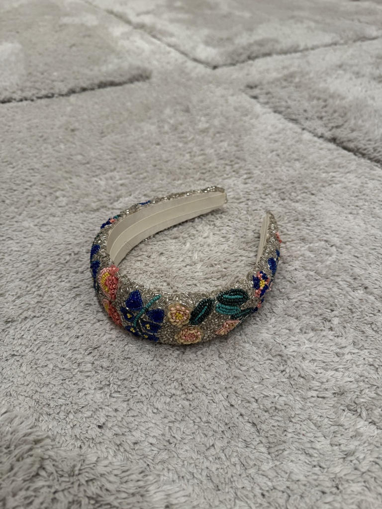 Becksondergaard - Headband sequins perles multicolores fleurs- A1160