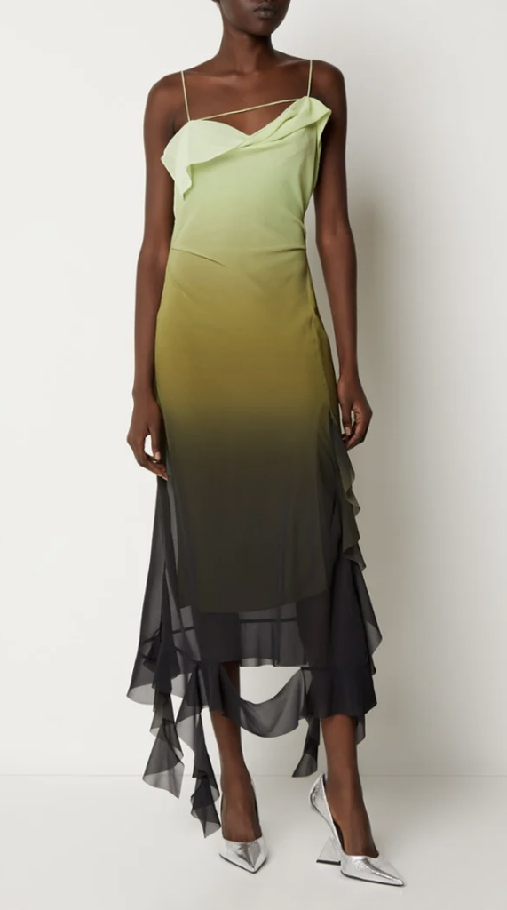 ACNE STUDIO - Robe verte à volants - T36 - C01114