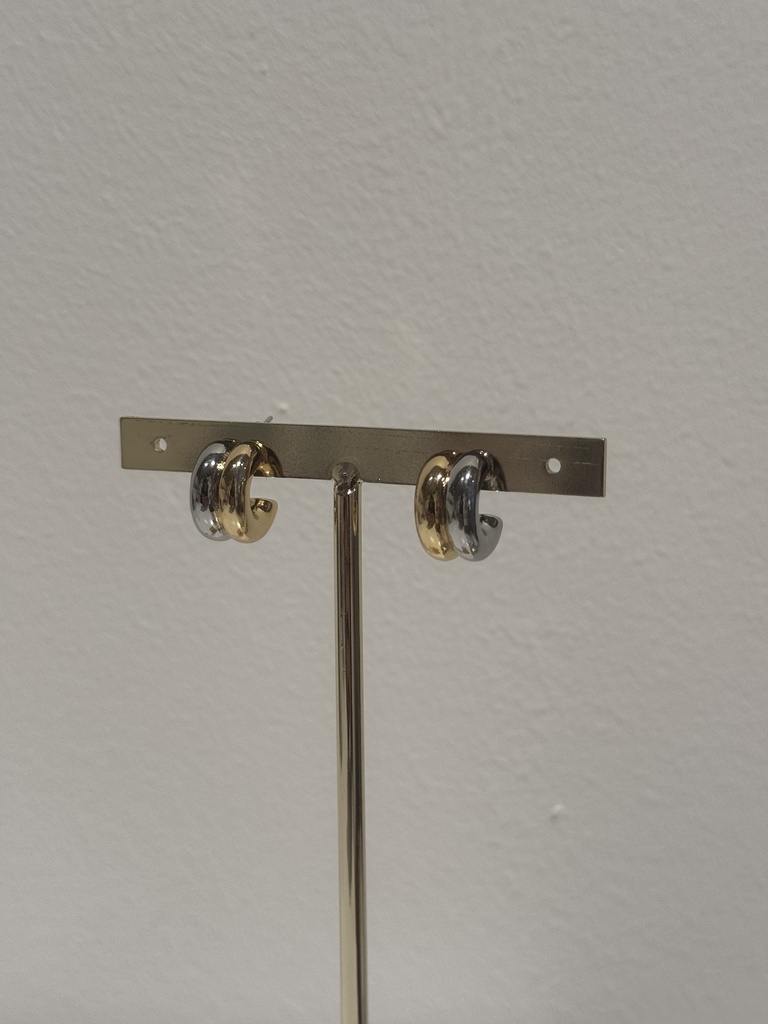 BO - Double Créole Silver/Gold - Collection PAL 