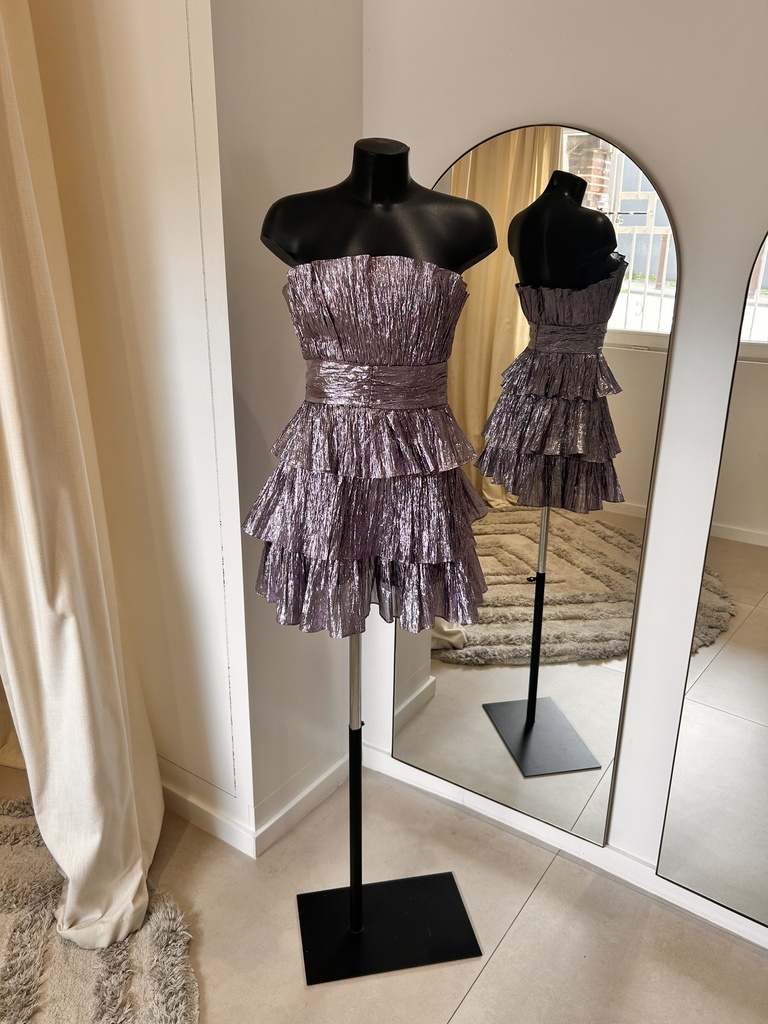 Collective - robe bustier mauve - 1446