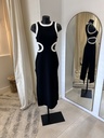 Staud - robe longue noire cut-out - 1507