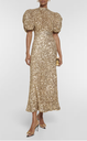 ROTATE - Robe longue sequin gold - Collection Milky -  1429