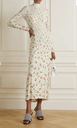 RABANNE- Robe blanche imprimé fleurie -C01124