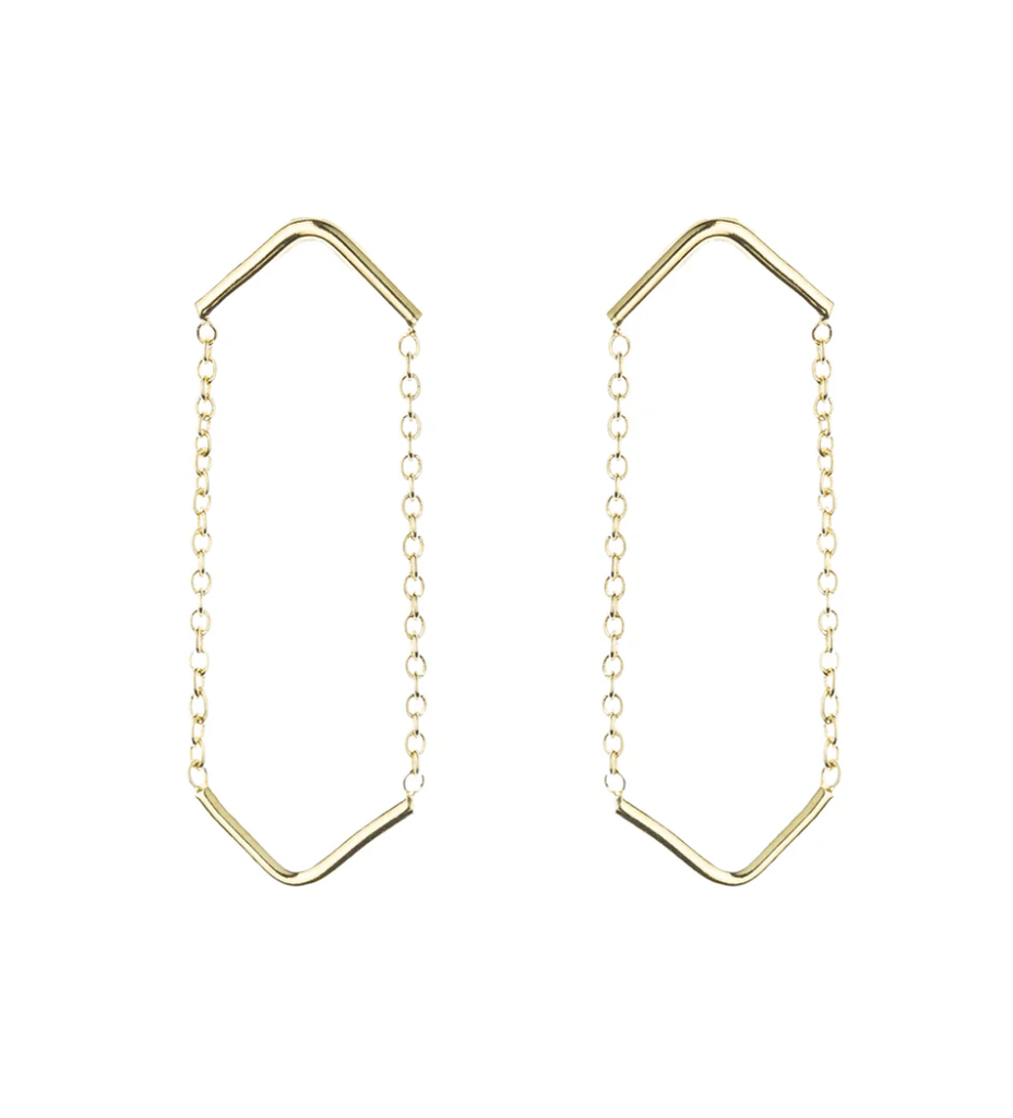 Aurore Havenne - Boucles d'oreille Double Vermeil   