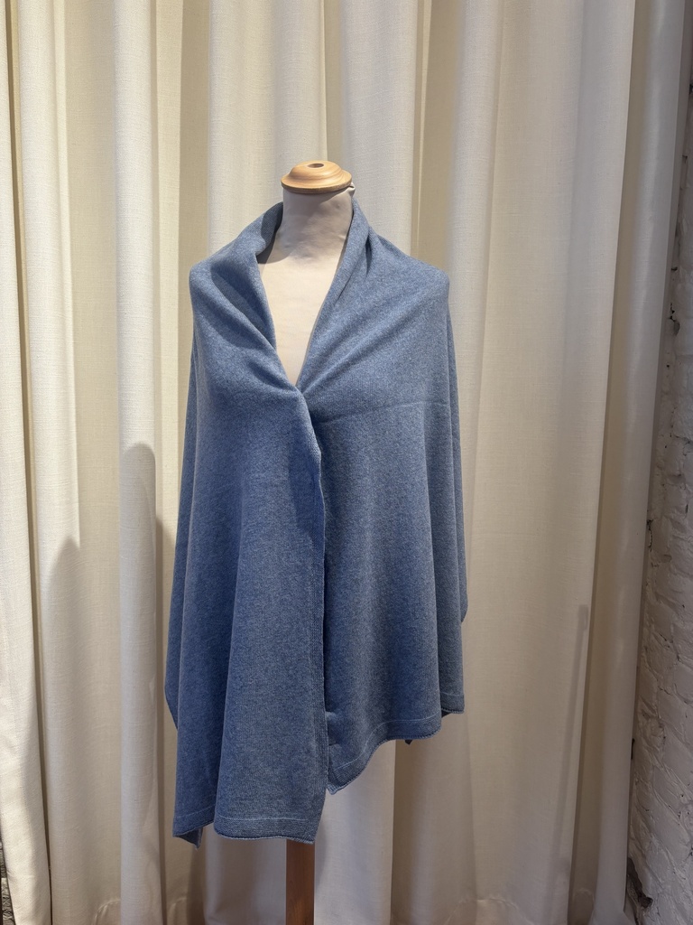 Etole cachemire bleue jeans C03521 