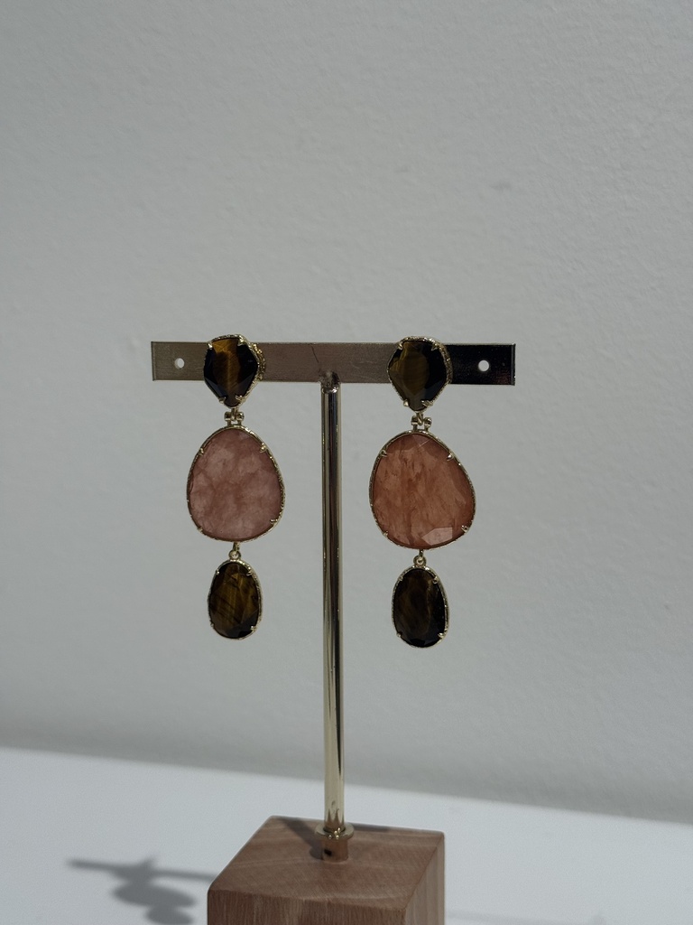 BO - Pendantes Rose/Brun- Collection PAL  