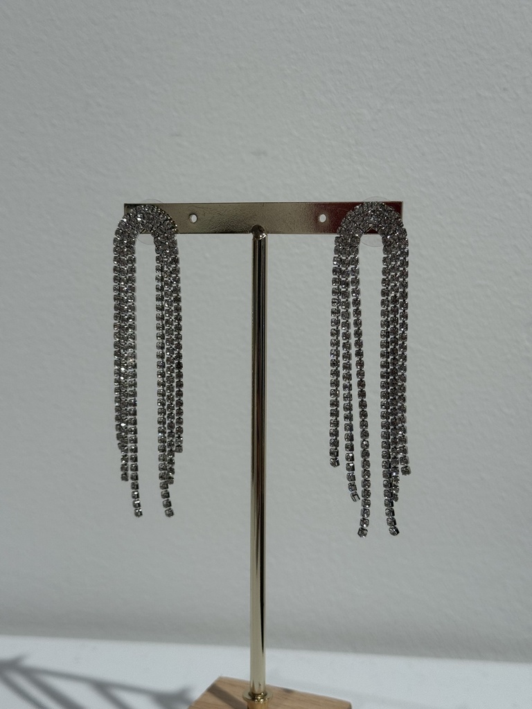 BO - Demi cercle strass silver - Collection PAL   