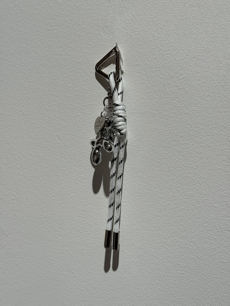 Porte-clefs - Chien & coeur argenté