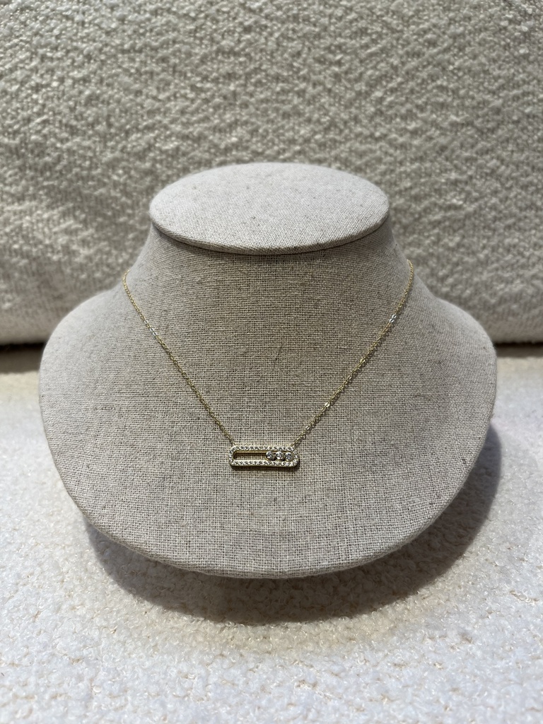  Collier fin à strass blanc  - Collection PAL   