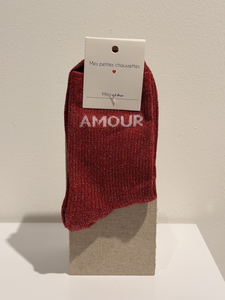 Chausettes  pailletées - Amour 
